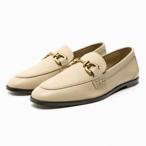 Zara Buckled Soft Leather Loafers